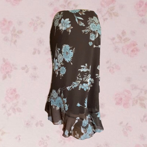 Floral High Low Midi Skirt - Picture 2 of 2